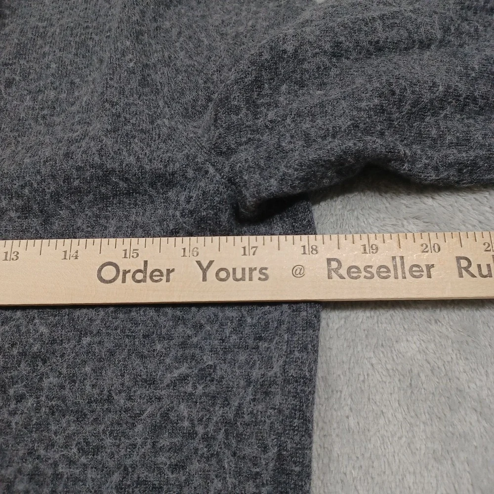 Vintage Banana Republic Sweater Mens Medium Gray Full ZIp‎ Wool Blend Preppy